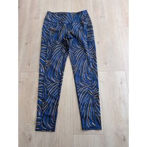 J. McLaughlin Mid Waist Navy Abstract Print Athletic Leggings Size Large 28"